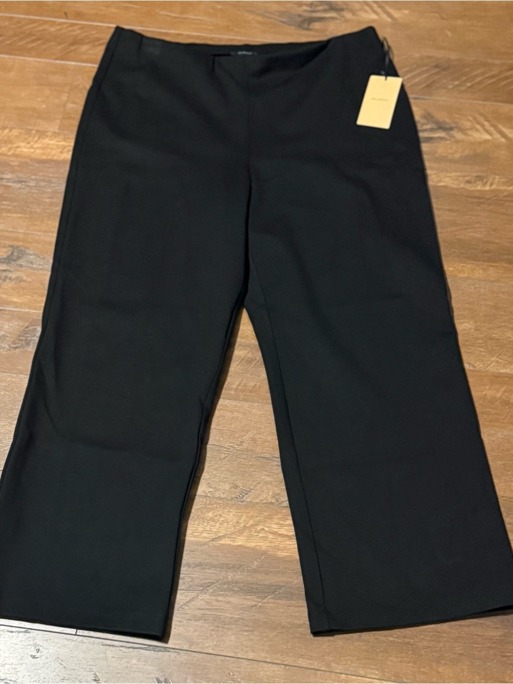 Halogen Black Pull-On Straight Leg Trousers